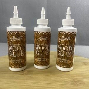 Lot of 3 Aleene's Wood Glue 4oz Fast Drying‎ Non-Toxic Permanent Craft Adhesive